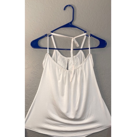 Womens White Sleeveless Top Shirt Size L - Picture 3 of 3